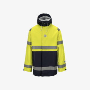 Aksla synlig regnjakke